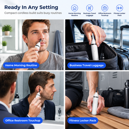 Portable Electric Nose and Ear Hair Trimmer