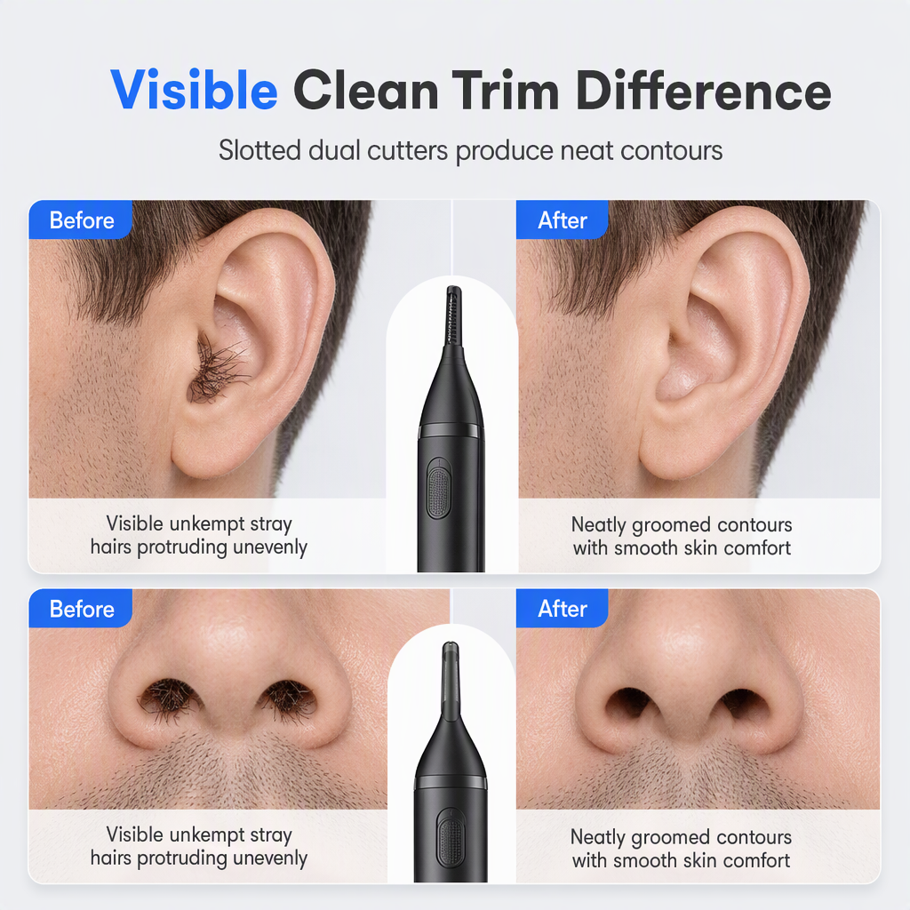 Portable Electric Nose and Ear Hair Trimmer
