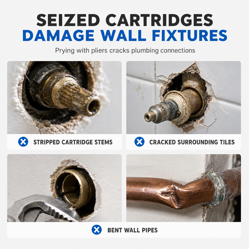 🔧 Faucet Cartridge Puller Tool – Threaded Extractor for Stuck Faucet Cartridges
