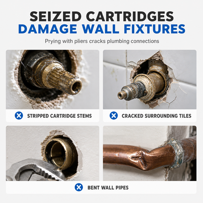 🔧 Faucet Cartridge Puller Tool – Threaded Extractor for Stuck Faucet Cartridges