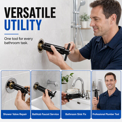 🔧 Faucet Cartridge Puller Tool – Threaded Extractor for Stuck Faucet Cartridges