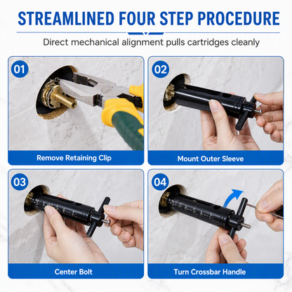 🔧 Faucet Cartridge Puller Tool – Threaded Extractor for Stuck Faucet Cartridges
