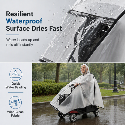 🌧️ Mobility Scooter Rain Cover – Full-Coverage Waterproof PVC Canopy
