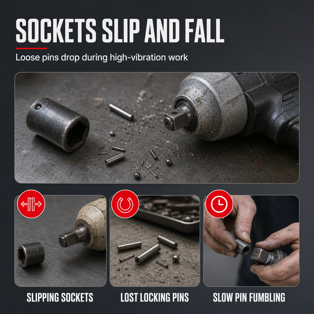 Quick Installation Electric Wrench Socket Retaining Clips