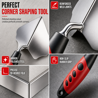 🛠️ Drywall Inside Corner Tool – Stainless Steel Plaster Smoothing Finisher