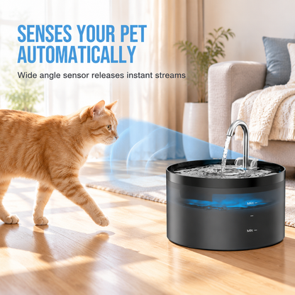 🐱 3.2L Smart Cat Water Fountain – Motion Sensor & 6-Layer Filtration