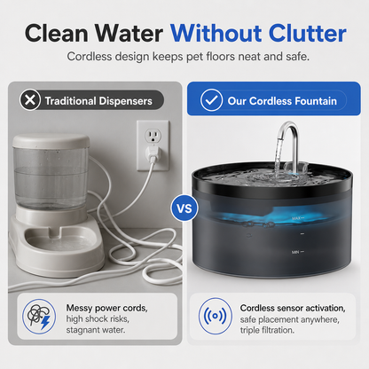 🐱 3.2L Smart Cat Water Fountain – Motion Sensor & 6-Layer Filtration