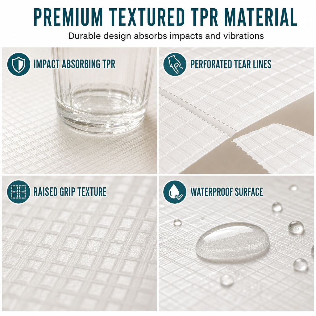 Easy Tear Non Slip Drawer Liner No Measurement Required Tear to Fit Mat for Desks and Shelves