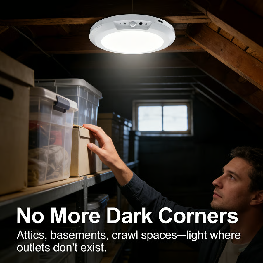 🔥Up to 50% OFF Today💡3-Mode Motion Sensor Ceiling Light – Rechargeable, Magnetic, Wireless