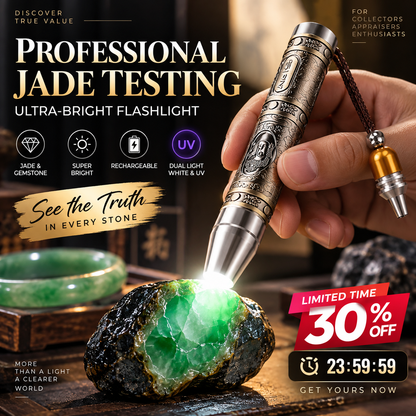 💎 LIMITED-TIME 50% OFF! 🔦 Multifunctional Gemstone Appraisal Flashlight – Triple Light, Penetrating, Rechargeable ⚡
