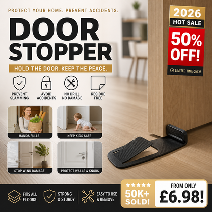 🚪 Floor Door Stopper – Foot Operated & No Drilling