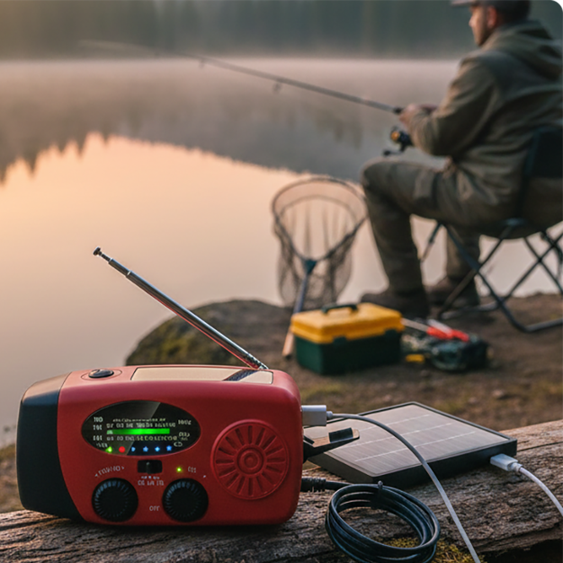 🎉 50% OFF NOW! 📻 Portable Solar & Hand Crank Emergency Radio – LED Light & NOAA ✨