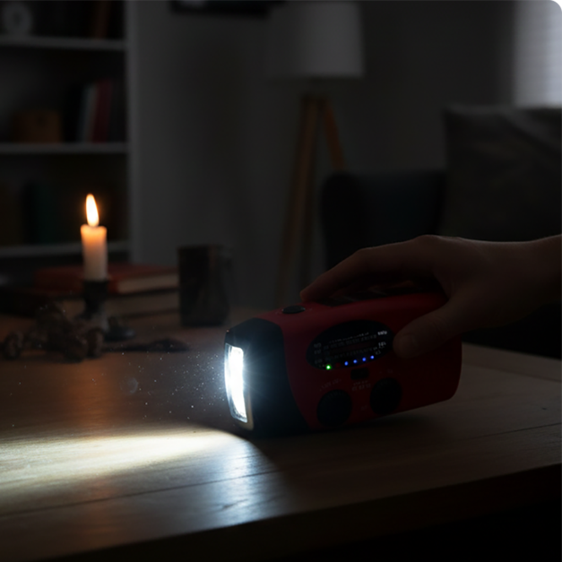 🎉 50% OFF NOW! 📻 Portable Solar & Hand Crank Emergency Radio – LED Light & NOAA ✨